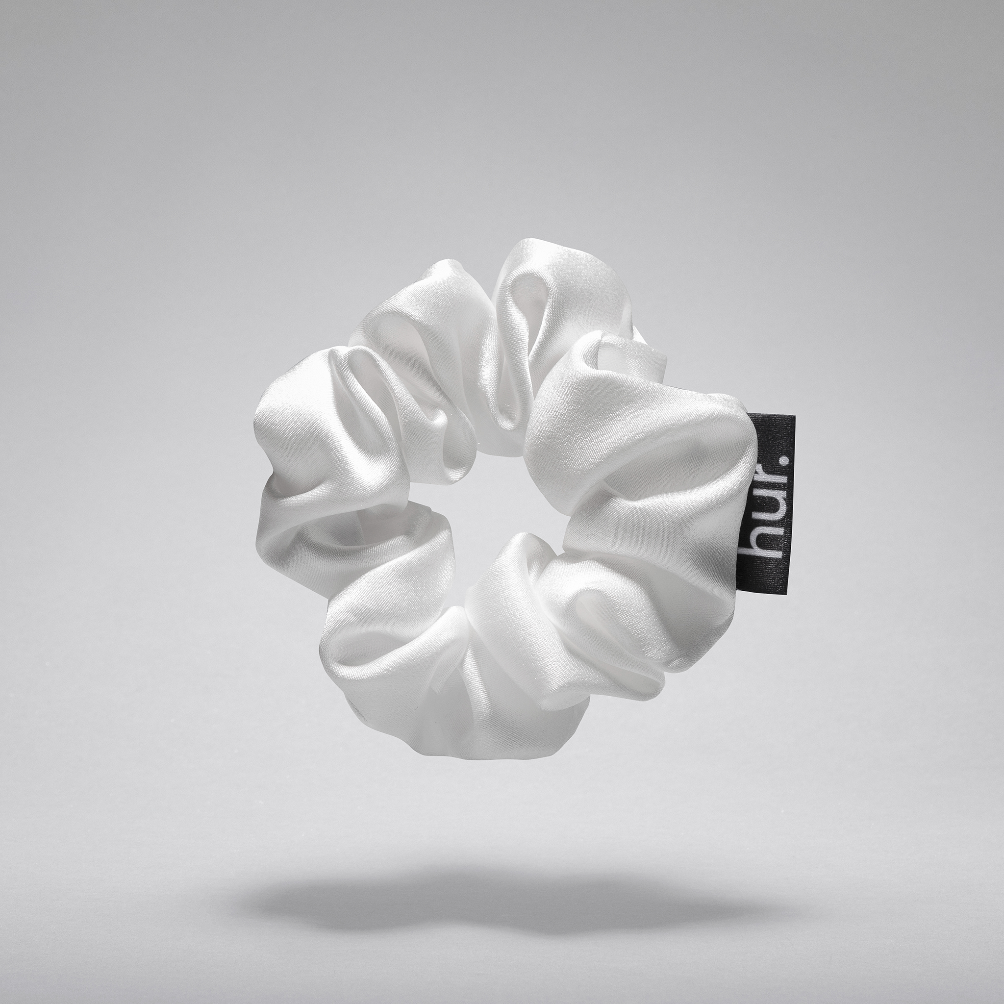 Whisper White Satin Scrunchie