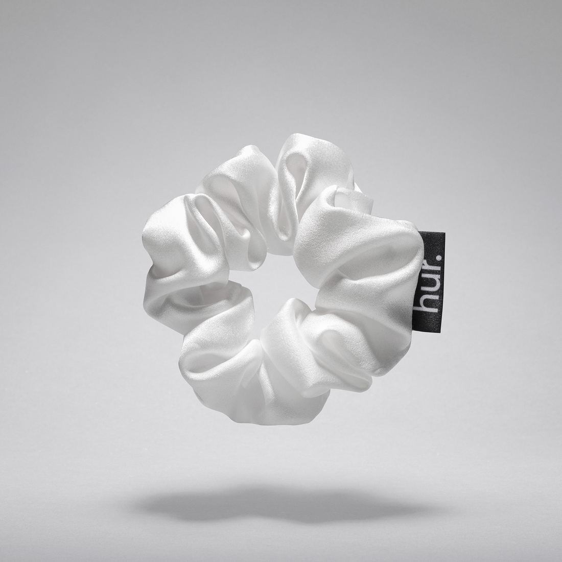 Whisper White Satin Scrunchie